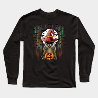 Raccoon Halloween Long Sleeve T-Shirt